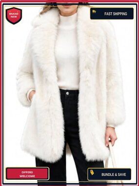 Faux Fur Jacket Women Oversized Fuzzy Fluffy Winter Coat